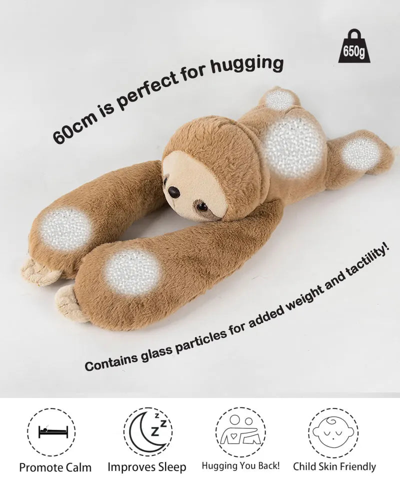 65CM 1kg Sloth Panda Weighted Stuffed Animals Cuddly Plush Pillow Giant Plushie Ideal Gifts