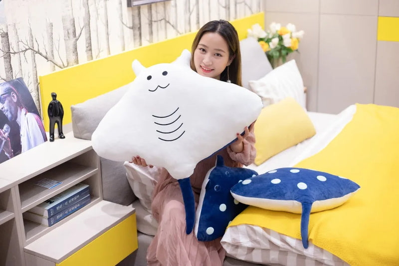 Cute Cartoon Mobula Plush Toys Flying Rays Stuffed Animals Toys Manta Ray Dolls