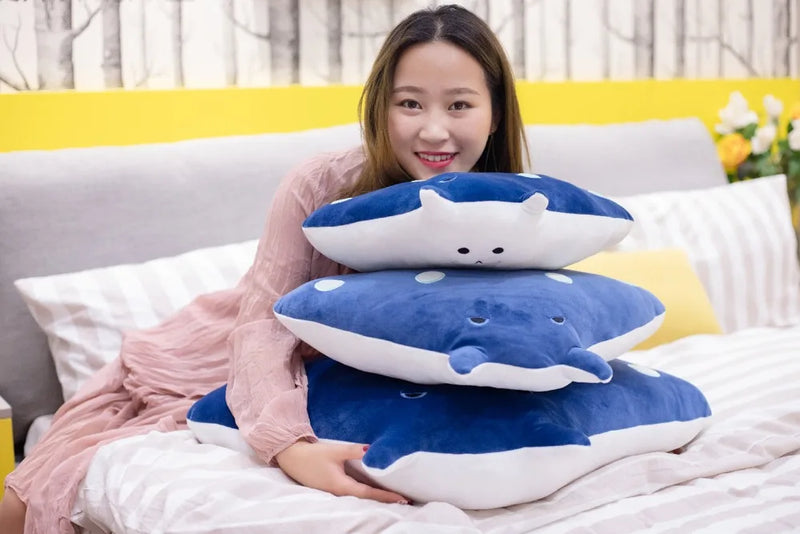 Cute Cartoon Mobula Plush Toys Flying Rays Stuffed Animals Toys Manta Ray Dolls