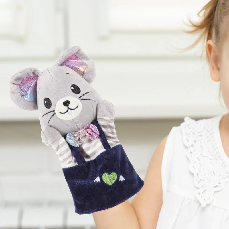 2PCS Animal Hand Puppet Toys Stuffed Educational Kids Puppets Mouse Toddler Interactive Cartoon Creatures Playthings For