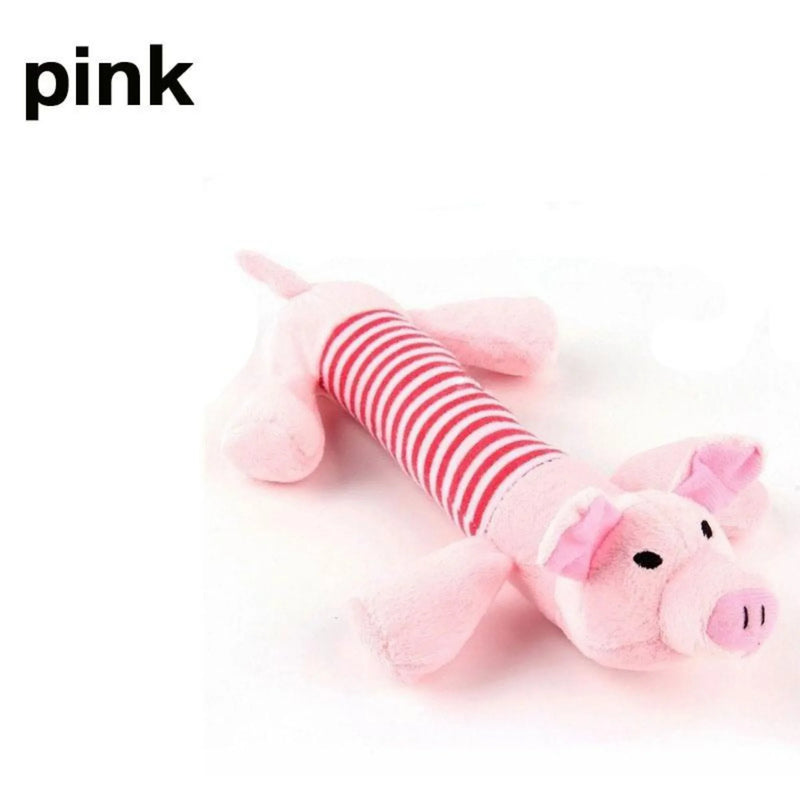 Funny Squeaky Dog Toys for Puppies Plush Chew Toys for Small Pets Duck Pig Elephant Interactive Pet Supplies Puppy Teething Toys