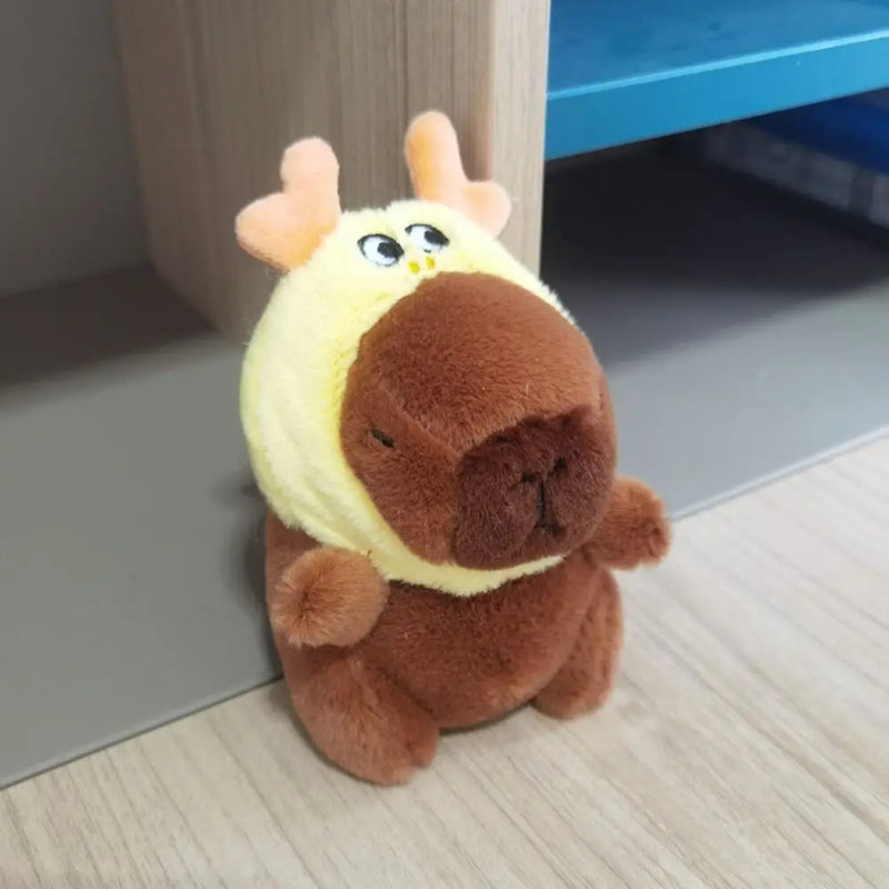 Multicolor Plush Capybara Keychain Cute Toy Stuffed Animals Simulation Capybara Pendant Cartoon Capybara Accessories