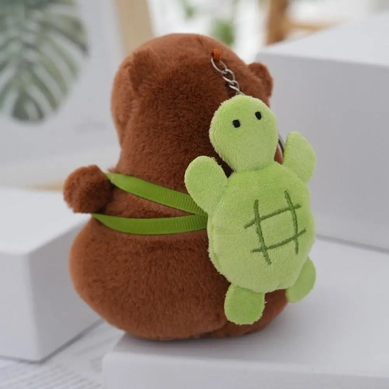 Multicolor Plush Capybara Keychain Cute Toy Stuffed Animals Simulation Capybara Pendant Cartoon Capybara Accessories
