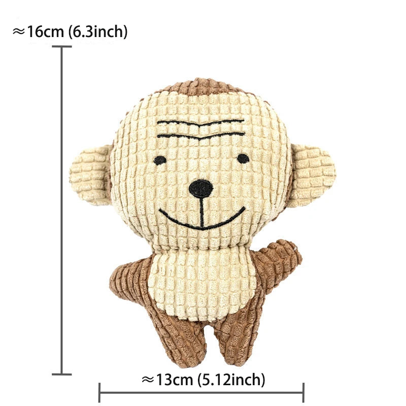 Cute Dog Plush Toys Teething Chew Squeak Dog Toys For Small Medium Breed Cat Bite Resistant Squeaky Juguetes Para Perros Cat Toy