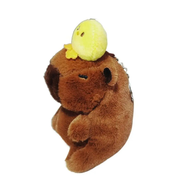 Multicolor Plush Capybara Keychain Cute Toy Stuffed Animals Simulation Capybara Pendant Cartoon Capybara Accessories