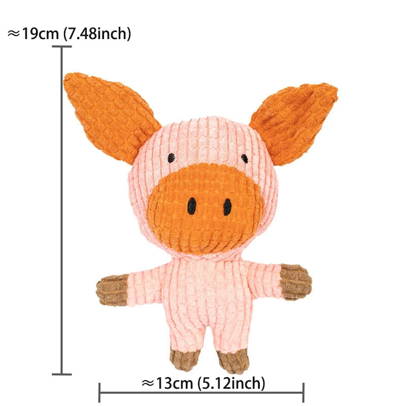 Cute Dog Plush Toys Teething Chew Squeak Dog Toys For Small Medium Breed Cat Bite Resistant Squeaky Juguetes Para Perros Cat Toy