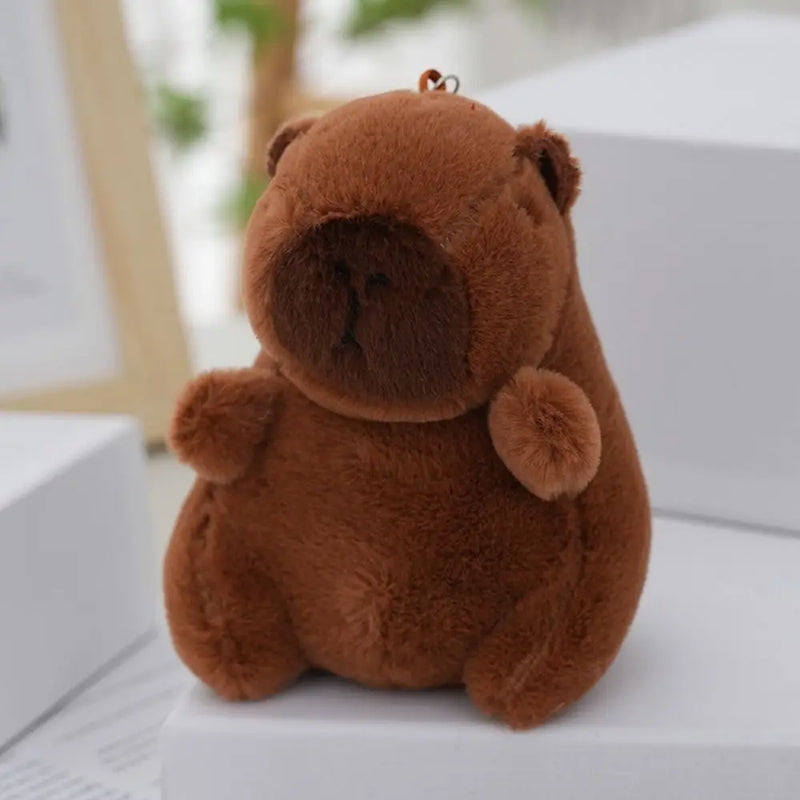 Multicolor Plush Capybara Keychain Cute Toy Stuffed Animals Simulation Capybara Pendant Cartoon Capybara Accessories