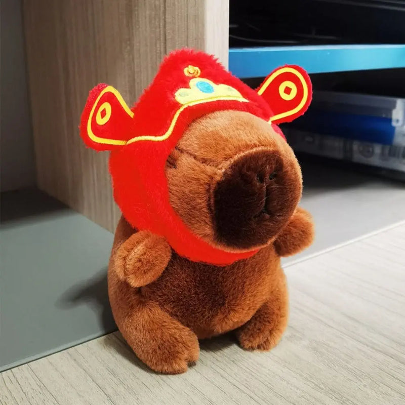 Multicolor Plush Capybara Keychain Cute Toy Stuffed Animals Simulation Capybara Pendant Cartoon Capybara Accessories