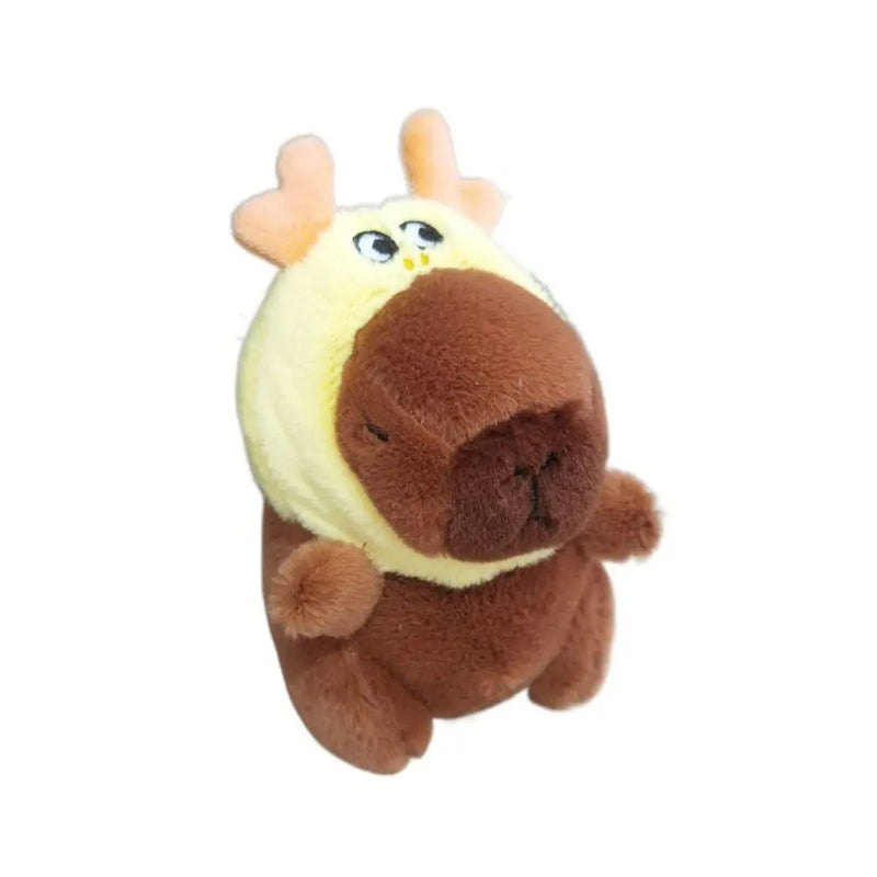 Multicolor Plush Capybara Keychain Cute Toy Stuffed Animals Simulation Capybara Pendant Cartoon Capybara Accessories