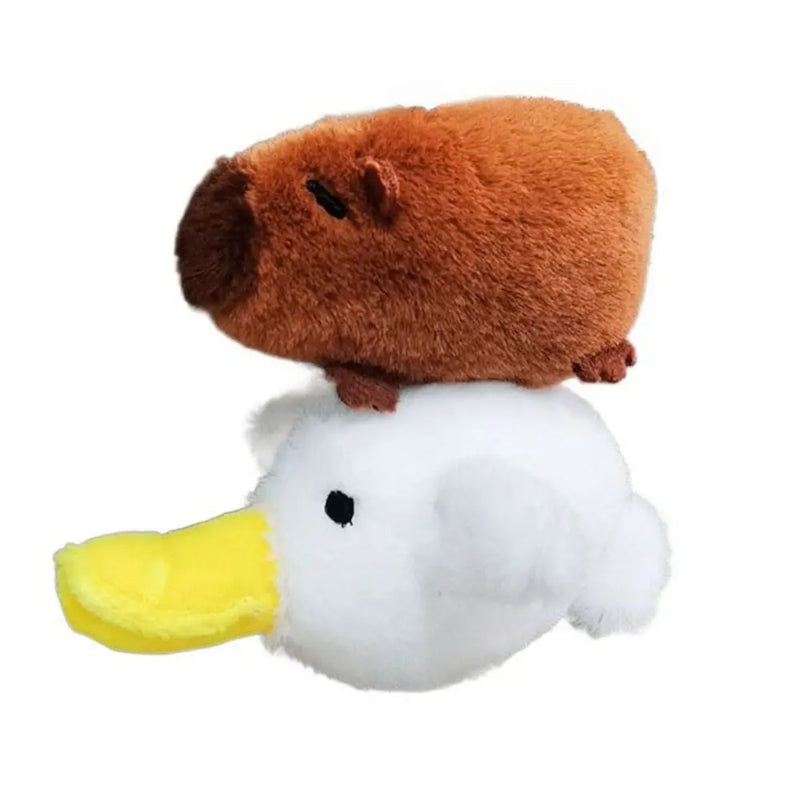 Multicolor Plush Capybara Keychain Cute Toy Stuffed Animals Simulation Capybara Pendant Cartoon Capybara Accessories