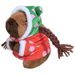 Multicolor Plush Capybara Keychain Cute Toy Stuffed Animals Simulation Capybara Pendant Cartoon Capybara Accessories