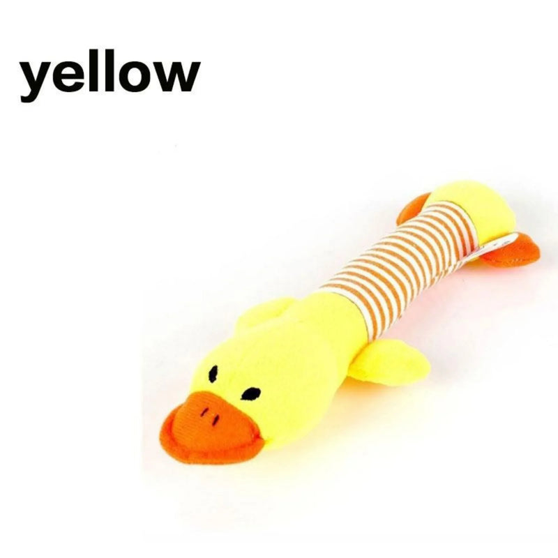 Funny Squeaky Dog Toys for Puppies Plush Chew Toys for Small Pets Duck Pig Elephant Interactive Pet Supplies Puppy Teething Toys