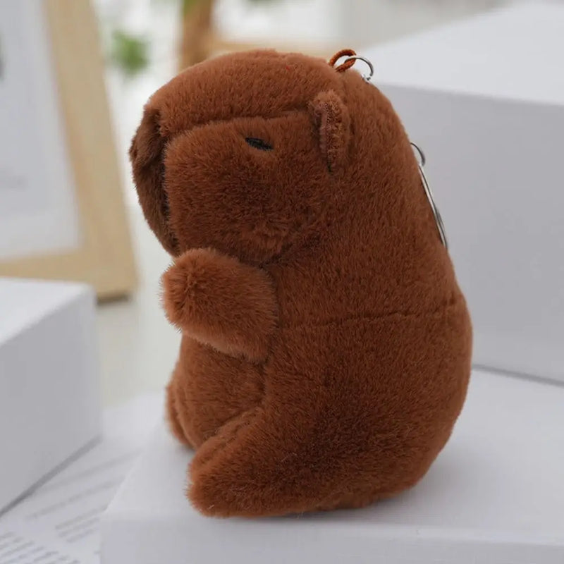 Multicolor Plush Capybara Keychain Cute Toy Stuffed Animals Simulation Capybara Pendant Cartoon Capybara Accessories