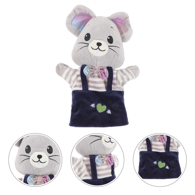 2PCS Animal Hand Puppet Toys Stuffed Educational Kids Puppets Mouse Toddler Interactive Cartoon Creatures Playthings For