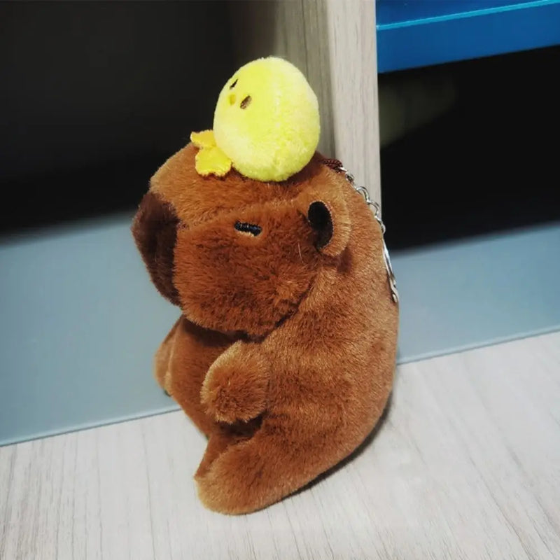 Multicolor Plush Capybara Keychain Cute Toy Stuffed Animals Simulation Capybara Pendant Cartoon Capybara Accessories