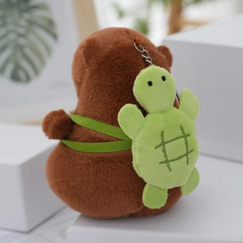 Multicolor Plush Capybara Keychain Cute Toy Stuffed Animals Simulation Capybara Pendant Cartoon Capybara Accessories
