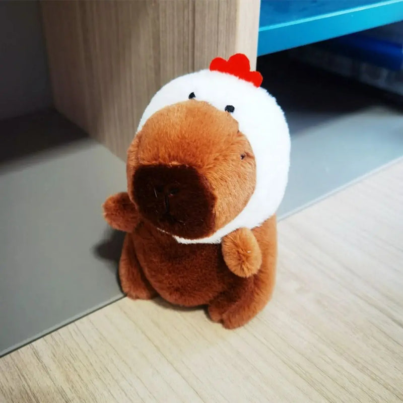 Multicolor Plush Capybara Keychain Cute Toy Stuffed Animals Simulation Capybara Pendant Cartoon Capybara Accessories