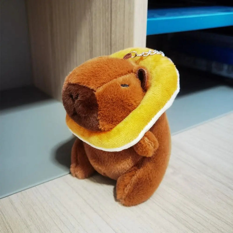 Multicolor Plush Capybara Keychain Cute Toy Stuffed Animals Simulation Capybara Pendant Cartoon Capybara Accessories