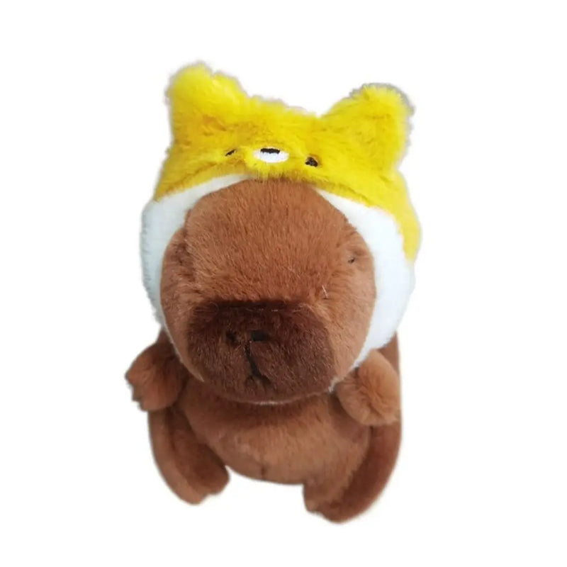 Multicolor Plush Capybara Keychain Cute Toy Stuffed Animals Simulation Capybara Pendant Cartoon Capybara Accessories