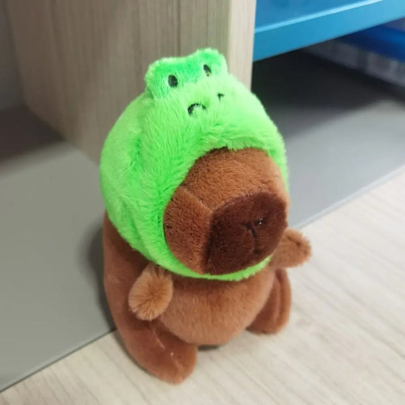 Multicolor Plush Capybara Keychain Cute Toy Stuffed Animals Simulation Capybara Pendant Cartoon Capybara Accessories
