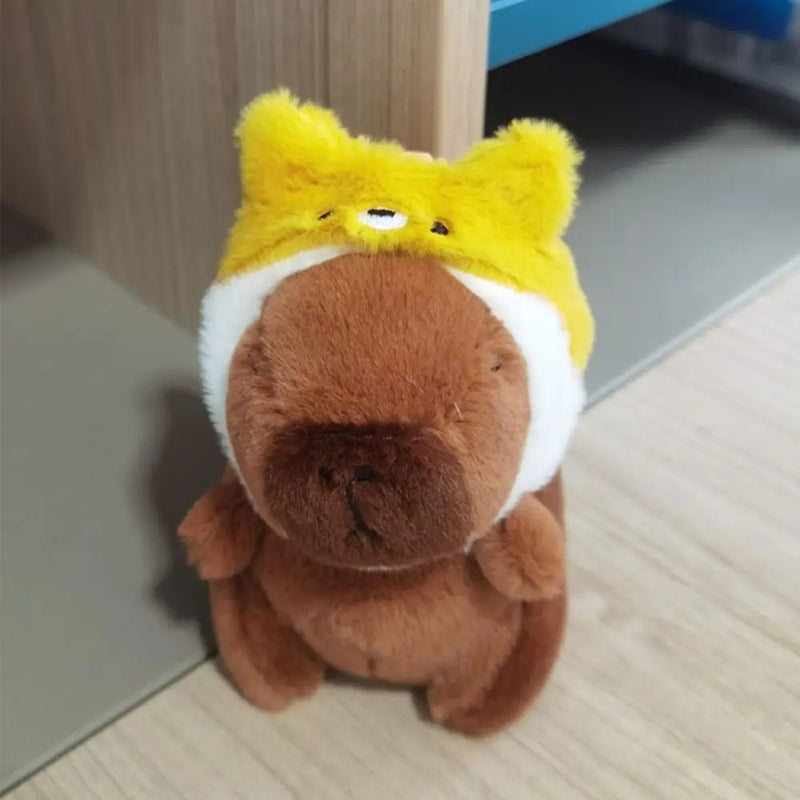 Multicolor Plush Capybara Keychain Cute Toy Stuffed Animals Simulation Capybara Pendant Cartoon Capybara Accessories