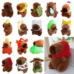 Multicolor Plush Capybara Keychain Cute Toy Stuffed Animals Simulation Capybara Pendant Cartoon Capybara Accessories