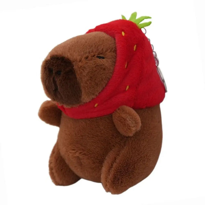 Multicolor Plush Capybara Keychain Cute Toy Stuffed Animals Simulation Capybara Pendant Cartoon Capybara Accessories