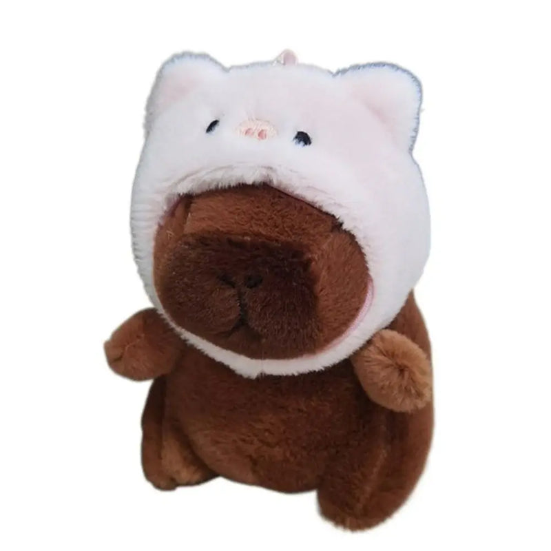 Multicolor Plush Capybara Keychain Cute Toy Stuffed Animals Simulation Capybara Pendant Cartoon Capybara Accessories